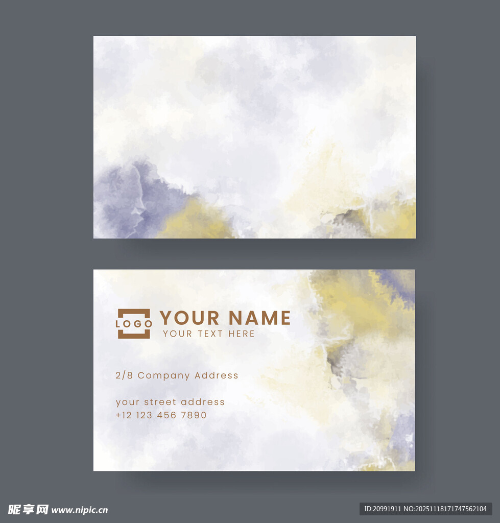 水彩名片
