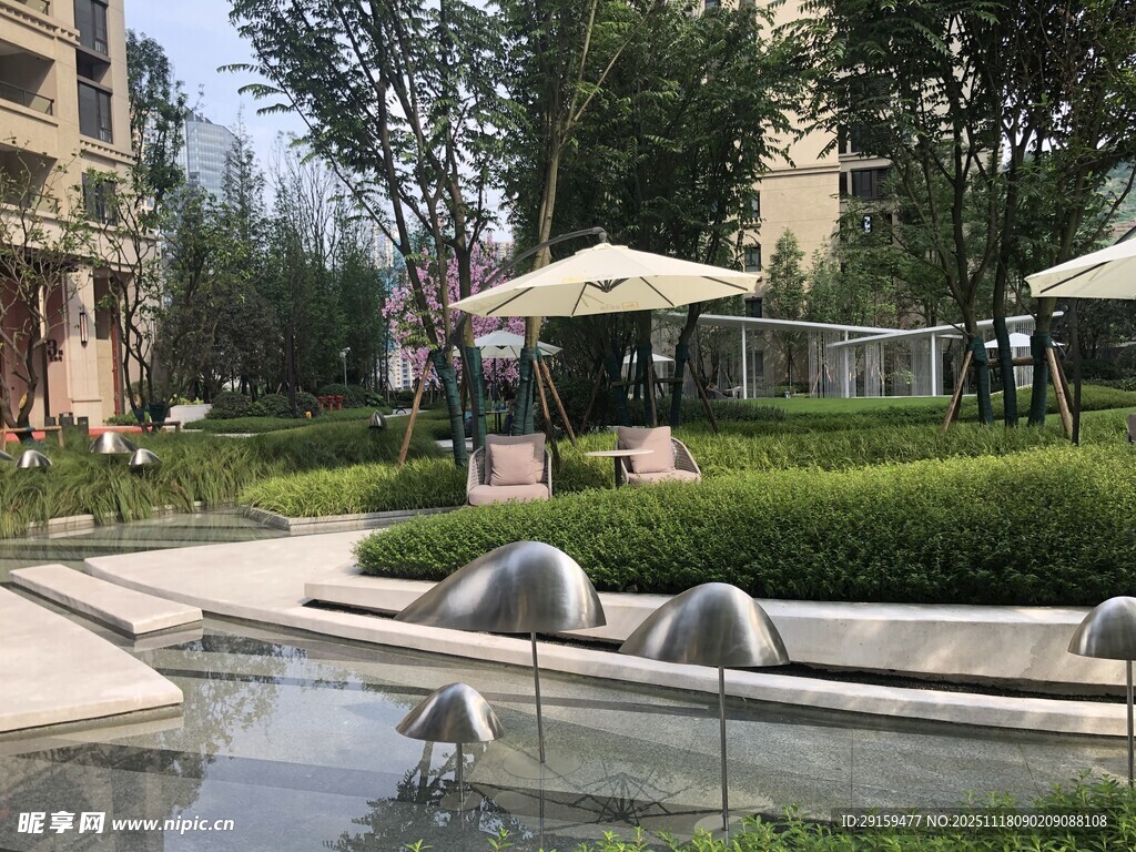 城市休闲景观公园一角