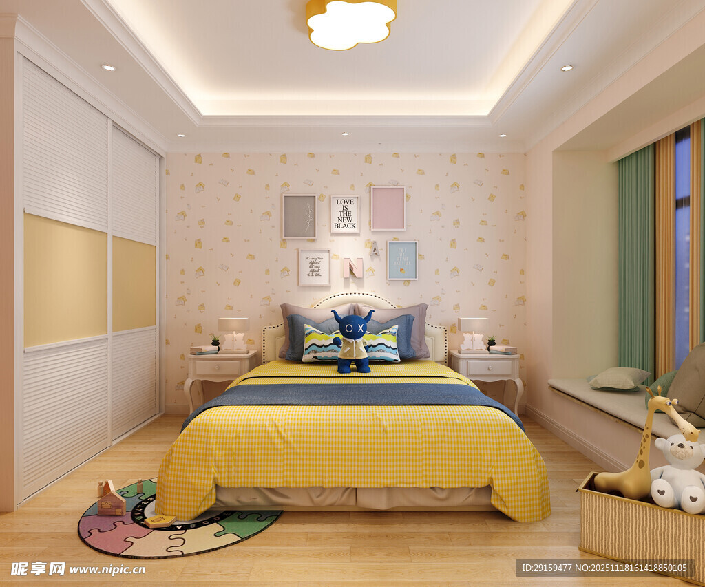 儿童卧室温馨舒适设计