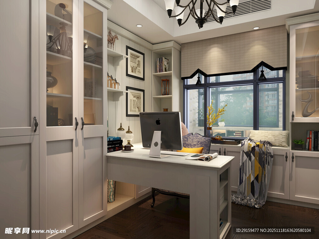 简约现代风格书房一角