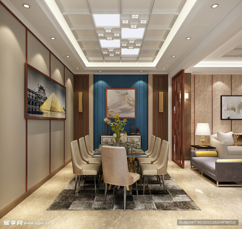 现代奢华餐厅室内设计