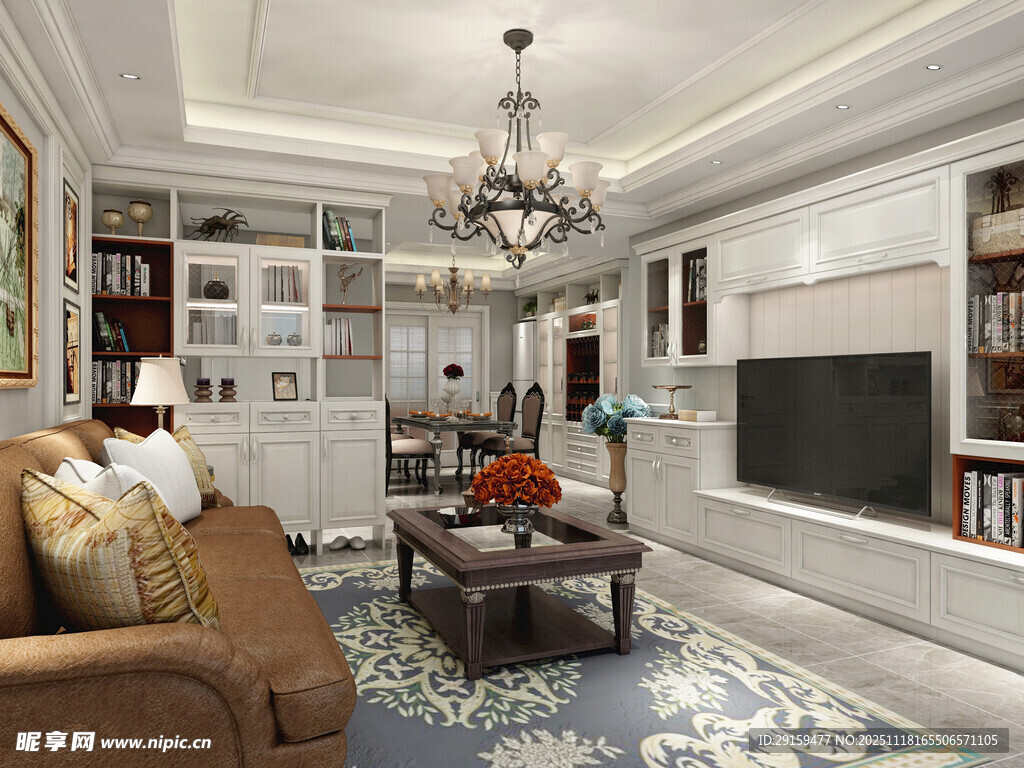 现代简约风客厅室内设计