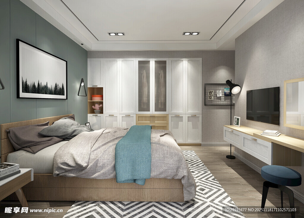 现代简约风卧室室内设计