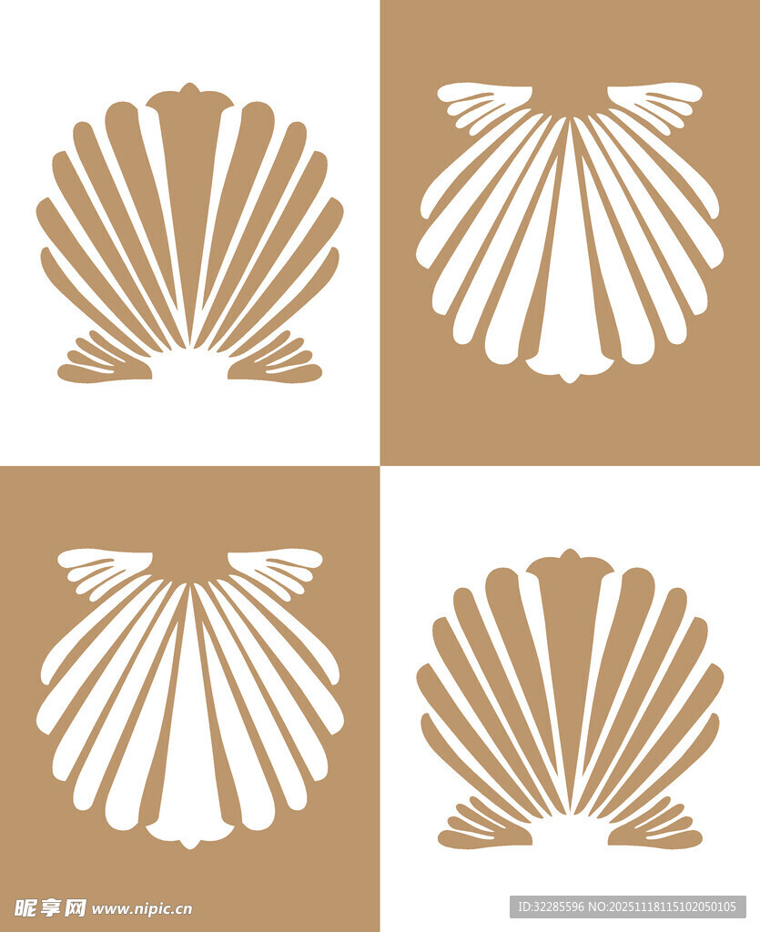 贝壳图案设计元素