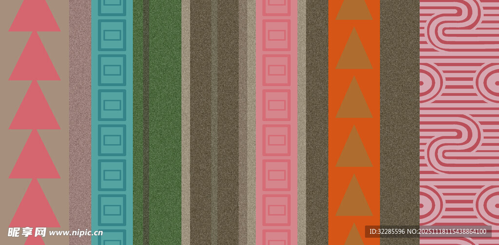 多彩几何图案条纹背景