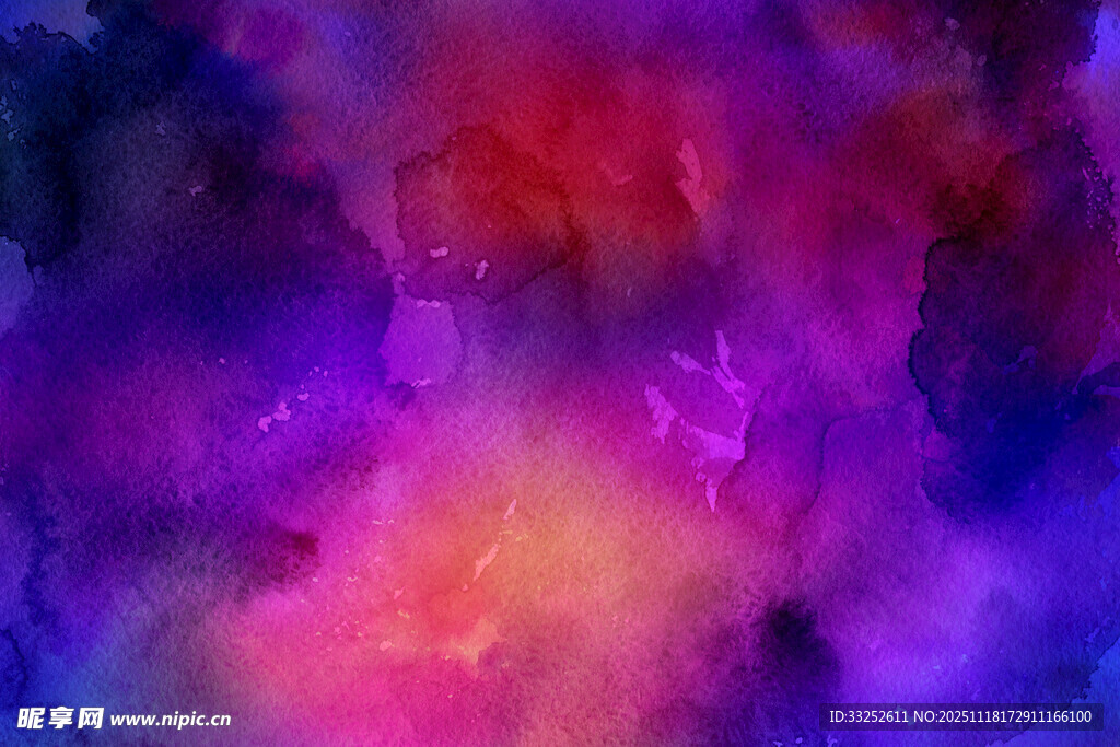 梦幻多彩抽象水彩背景