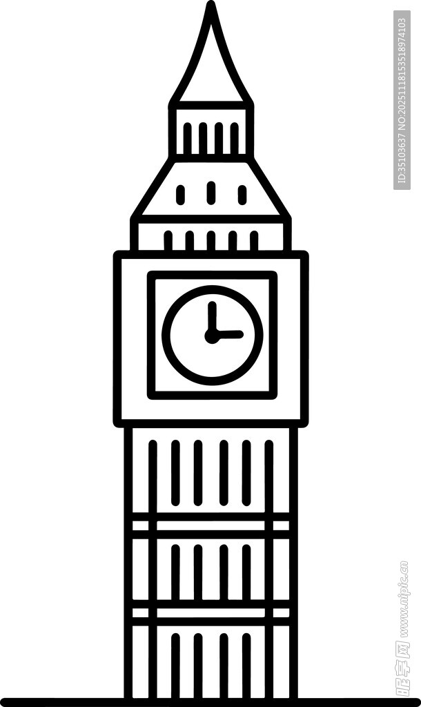 大本钟建筑图标