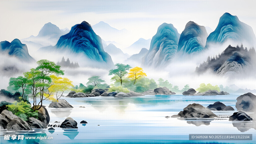 水墨山水意境图