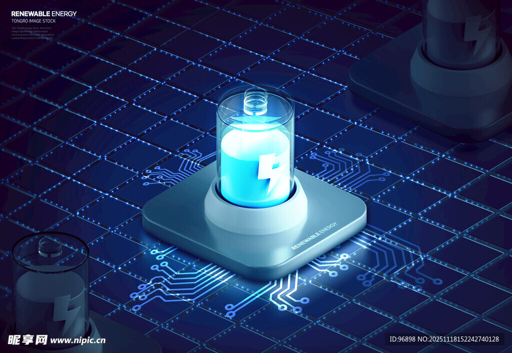 科技感试管实验场景