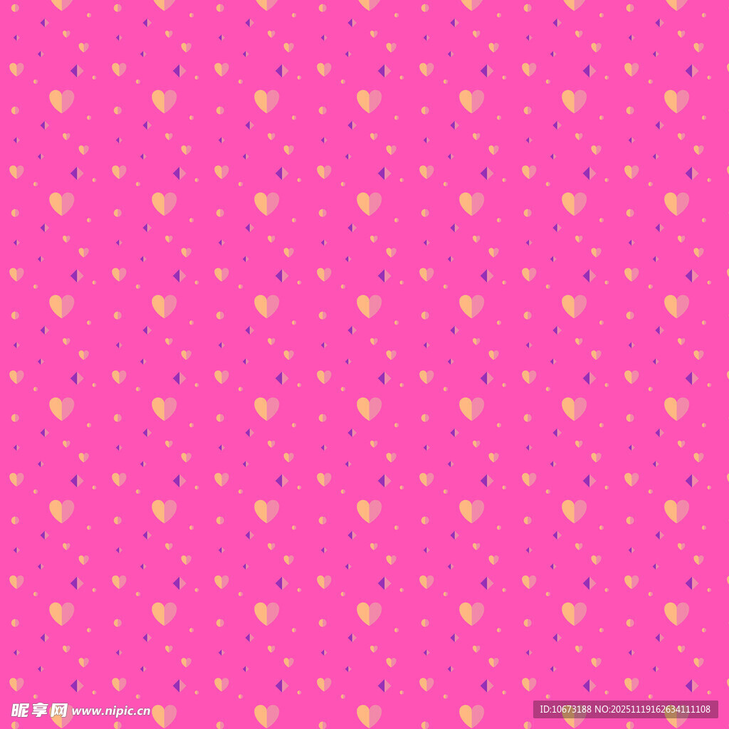 粉色爱心图案背景纹理
