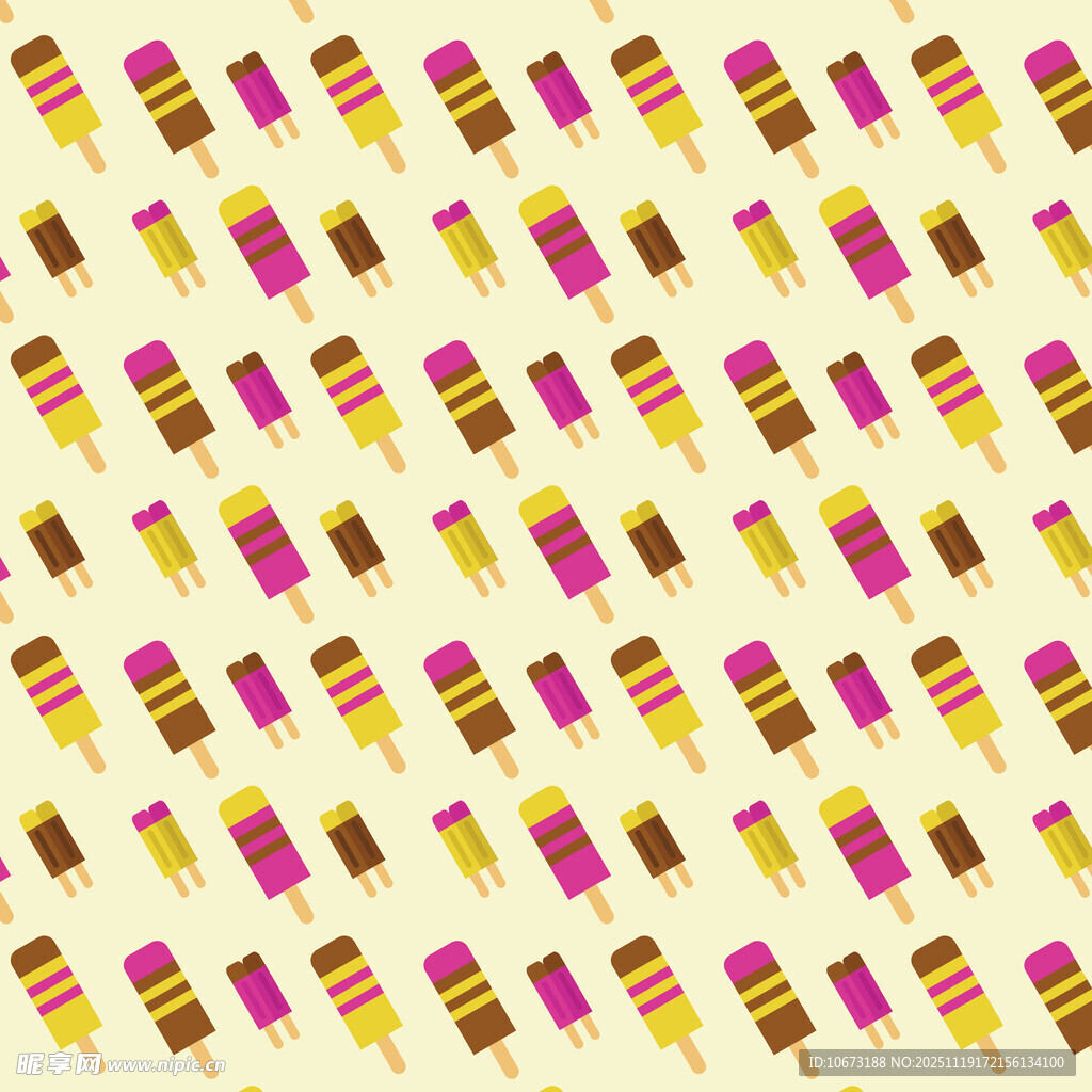 多彩冰淇淋图案背景