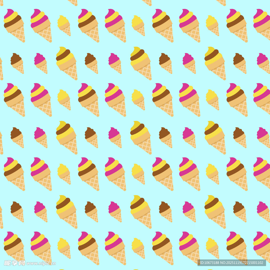 多彩冰淇淋图案背景