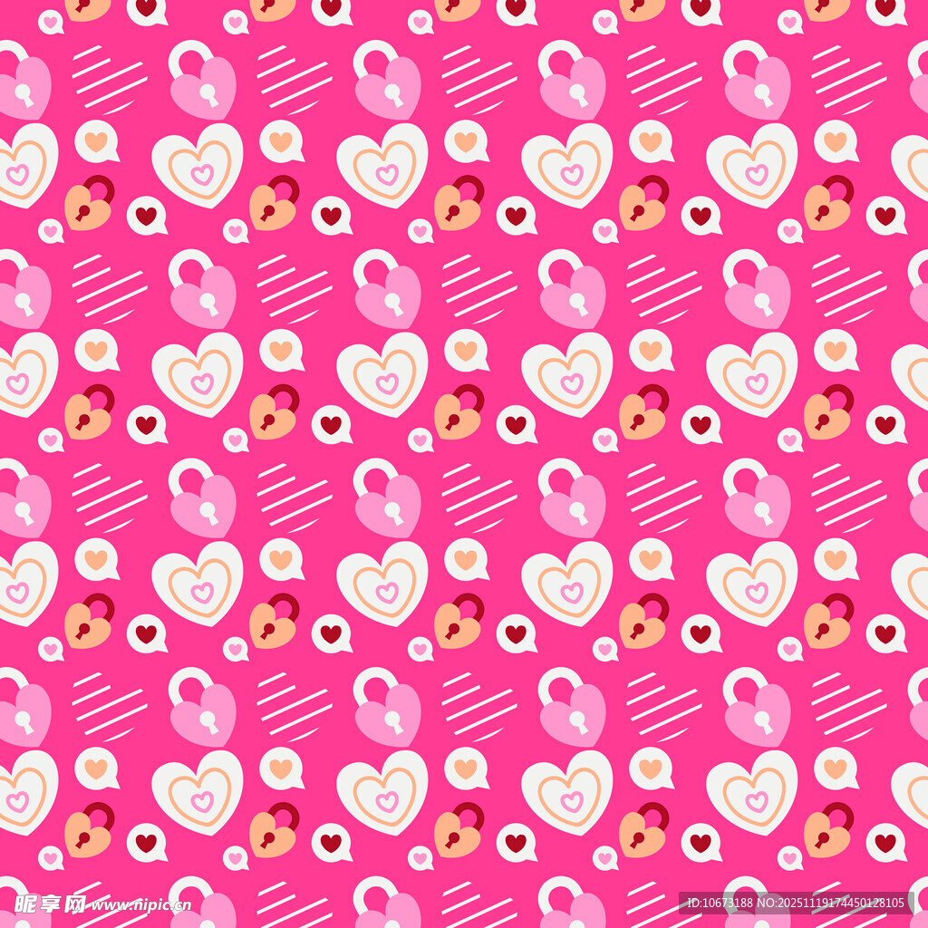 粉色爱心图案背景