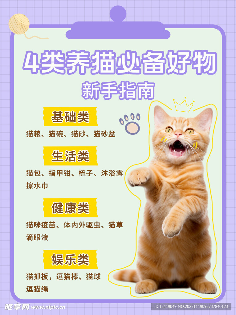 养猫科普知识海报