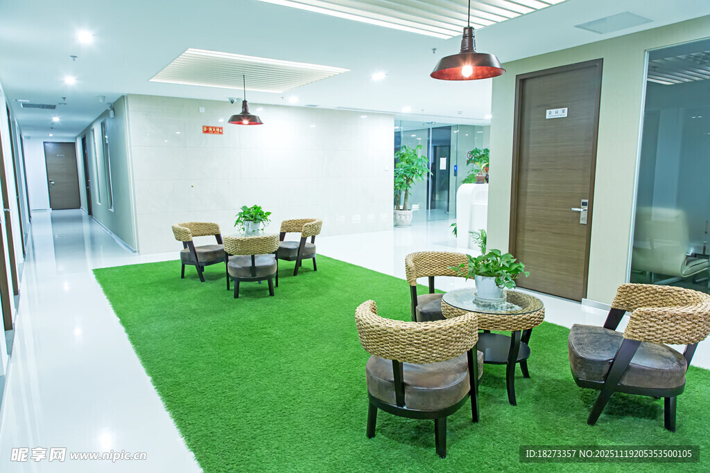 室内清新休闲洽谈空间