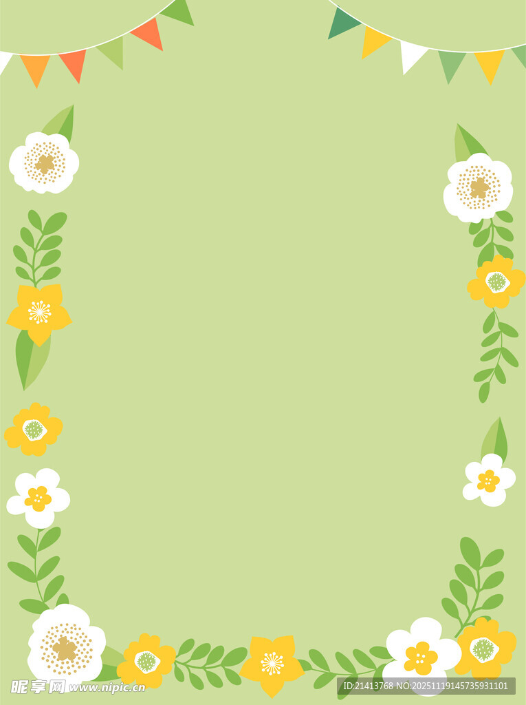 花卉边框装饰背景图