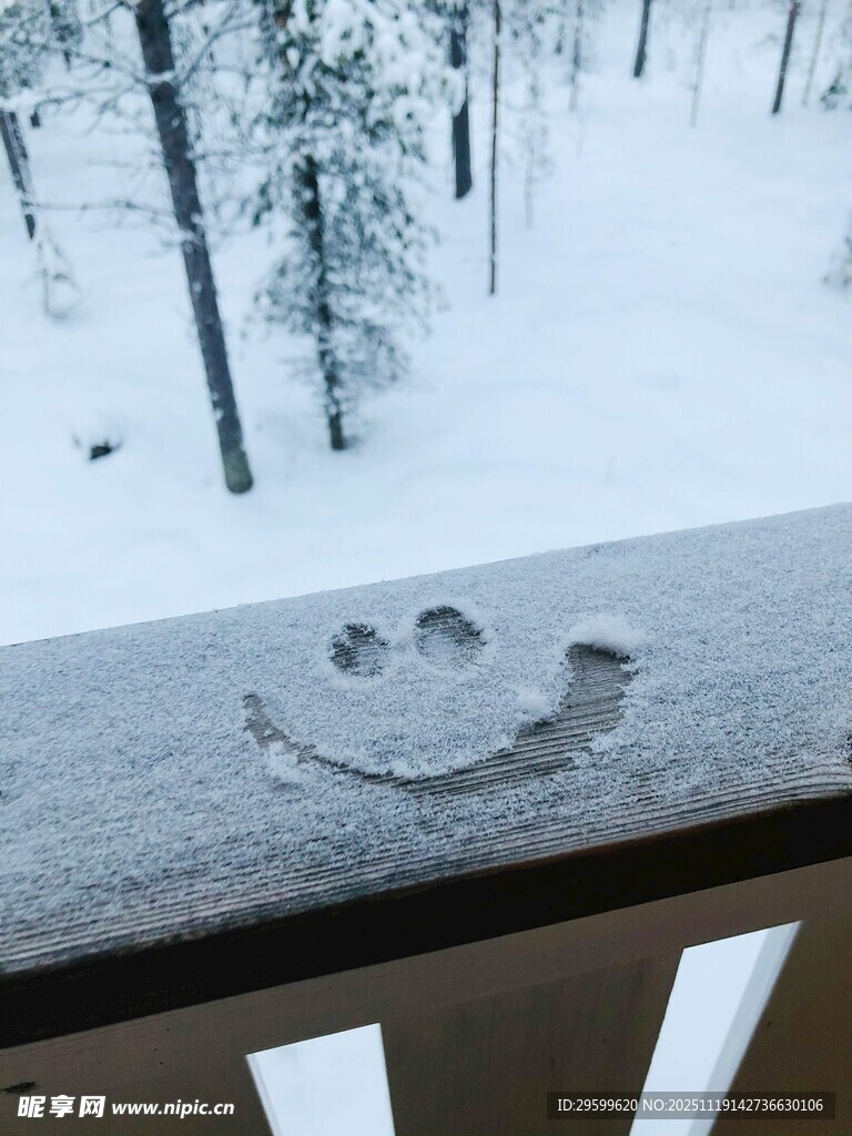 雪上笑脸 