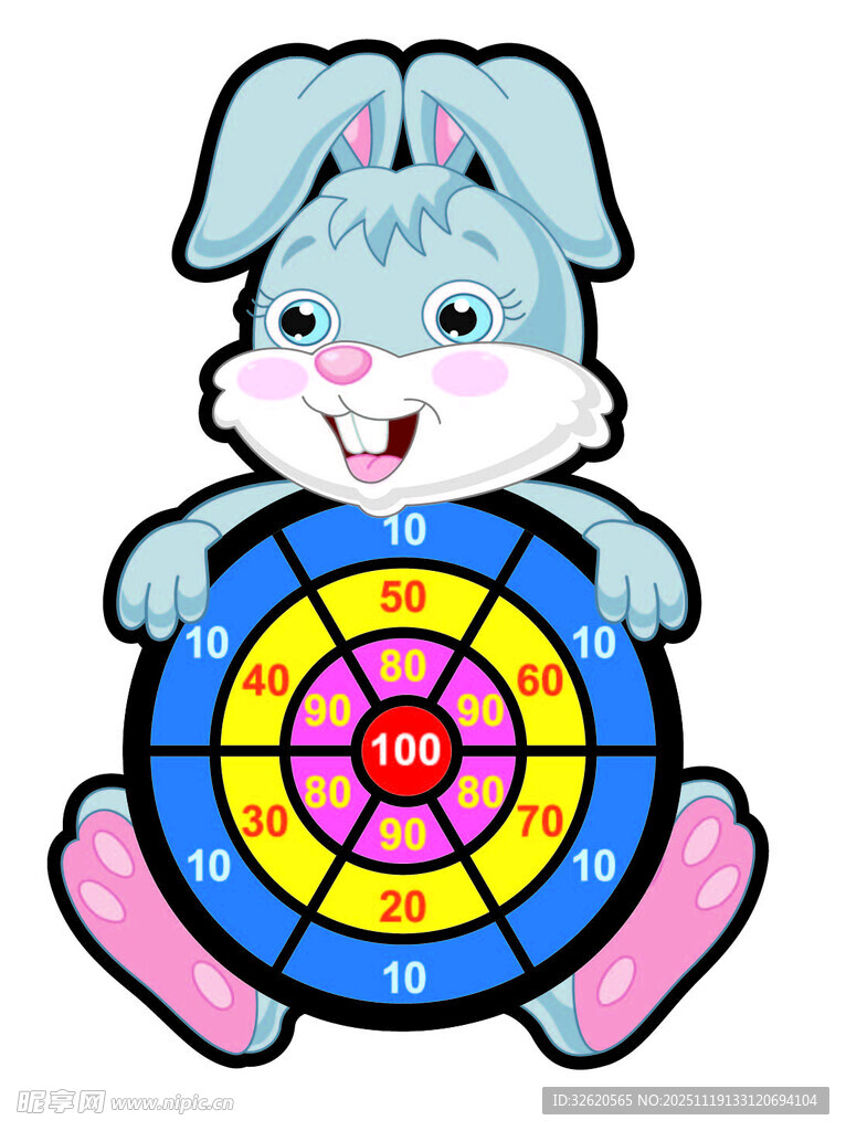 兔子玩多彩飞盘 标靶