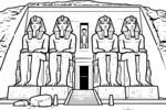 埃及神庙雕像建筑图