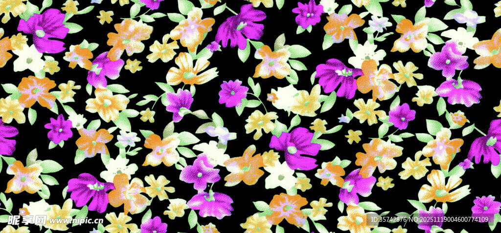 多彩花卉图案背景