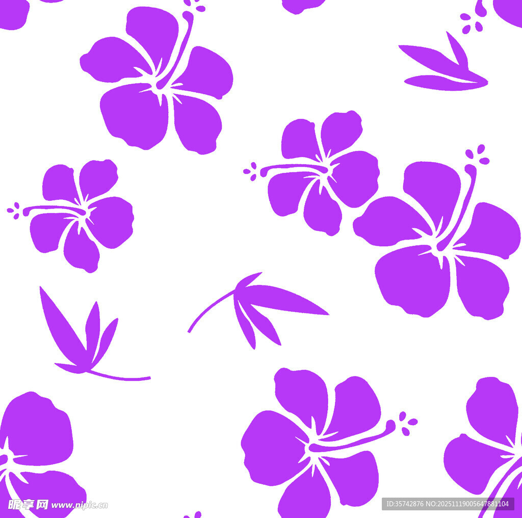 紫色扶桑花图案背景