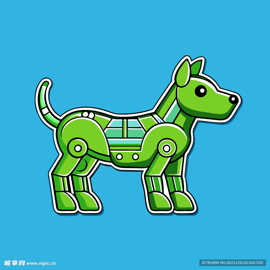 可爱机器狗卡通形象