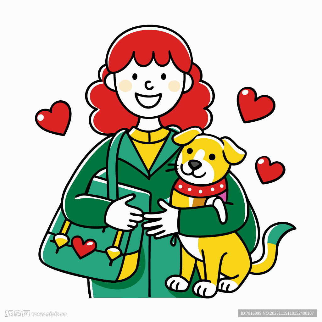 女子与萌犬的温馨时刻