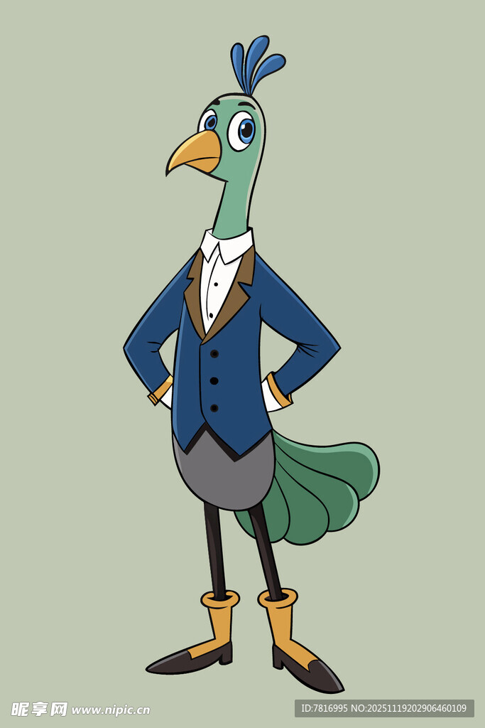 时尚孔雀绅士形象