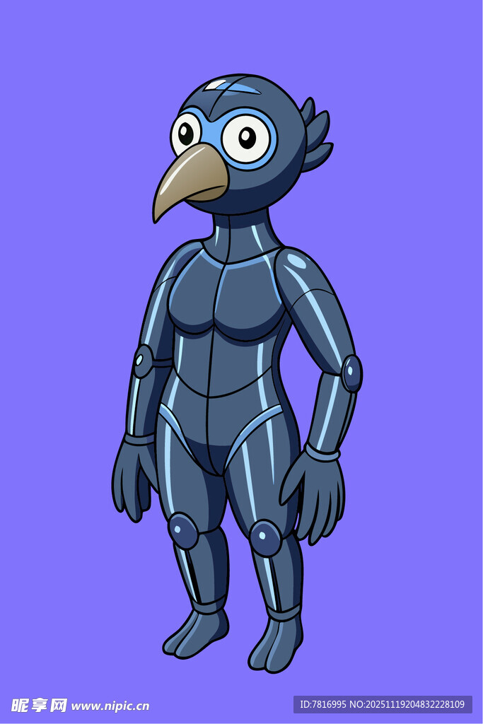 机械乌鸦角色设计