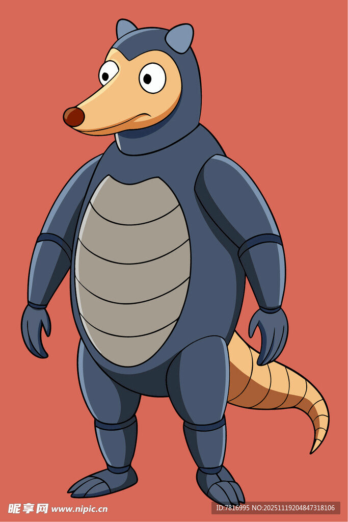 卡通穿山甲形象