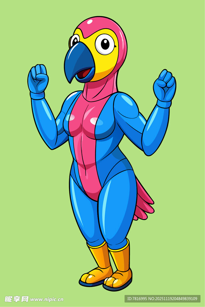 鹦鹉超级英雄形象