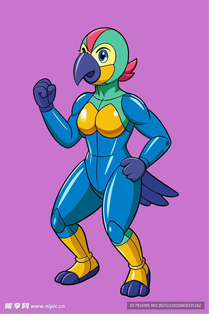 鹦鹉超级英雄形象