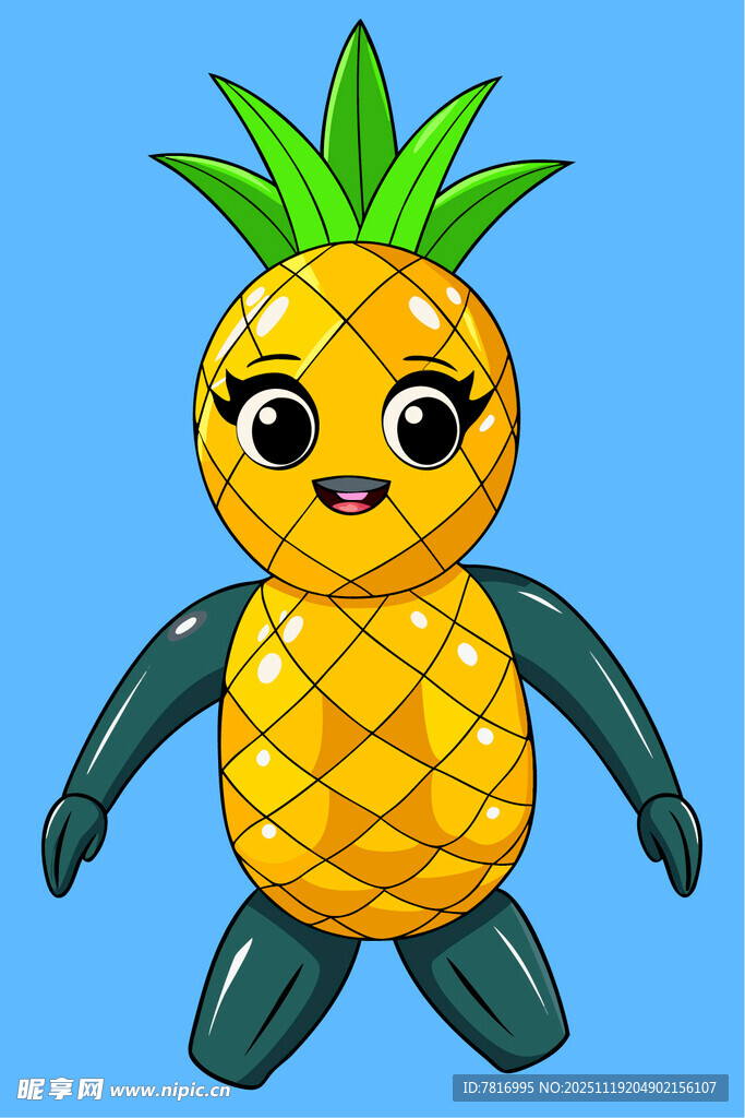 可爱菠萝卡通形象