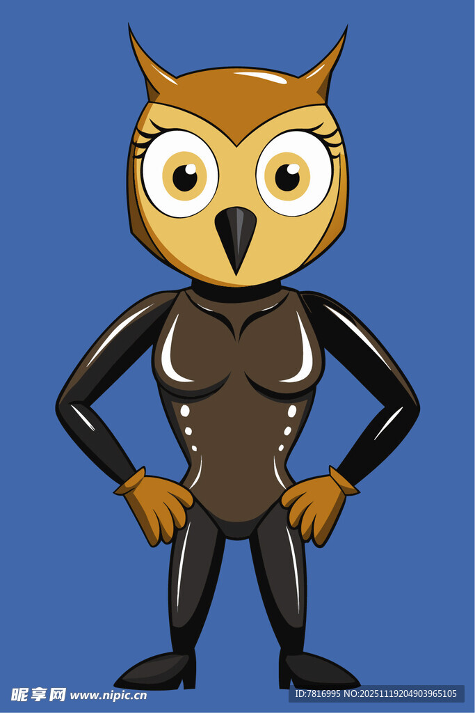 猫头鹰造型的超级英雄