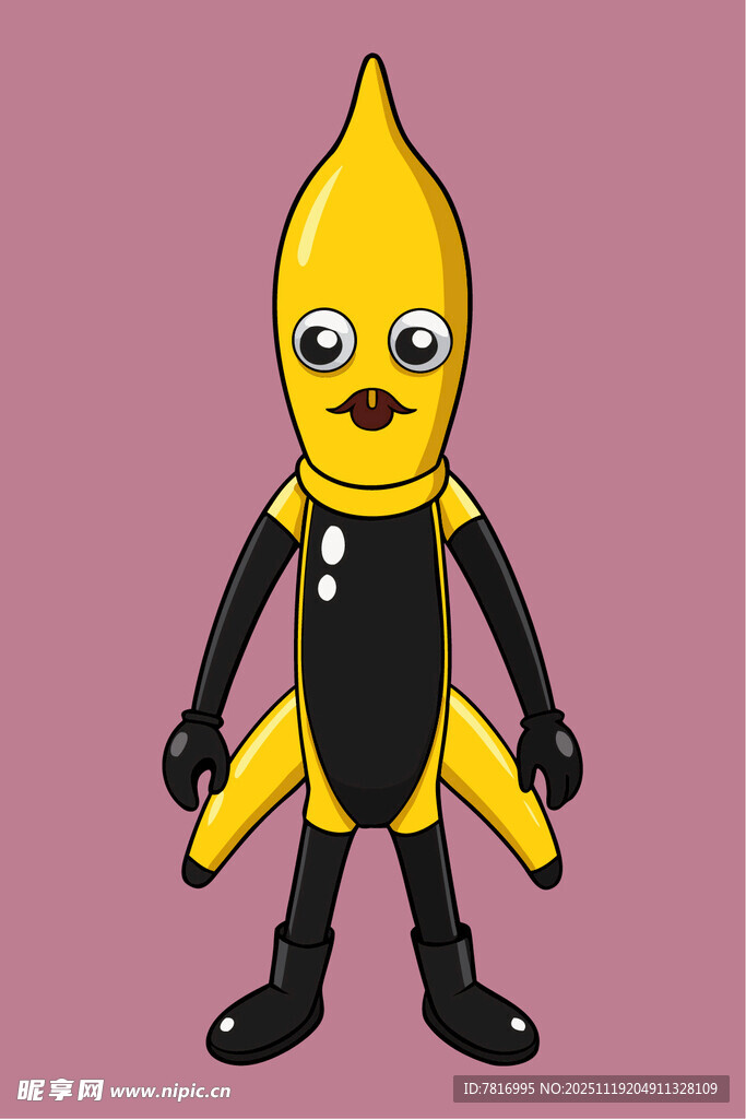 香蕉人偶造型卡通角色