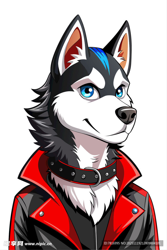 酷炫哈士奇拟人形象