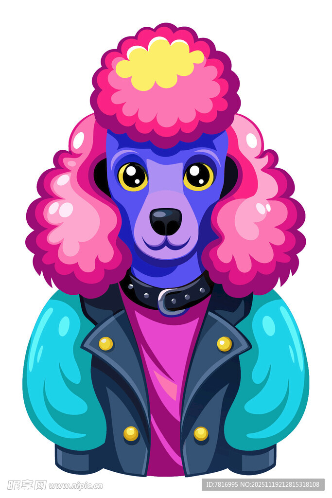 时尚波普风贵宾犬形象