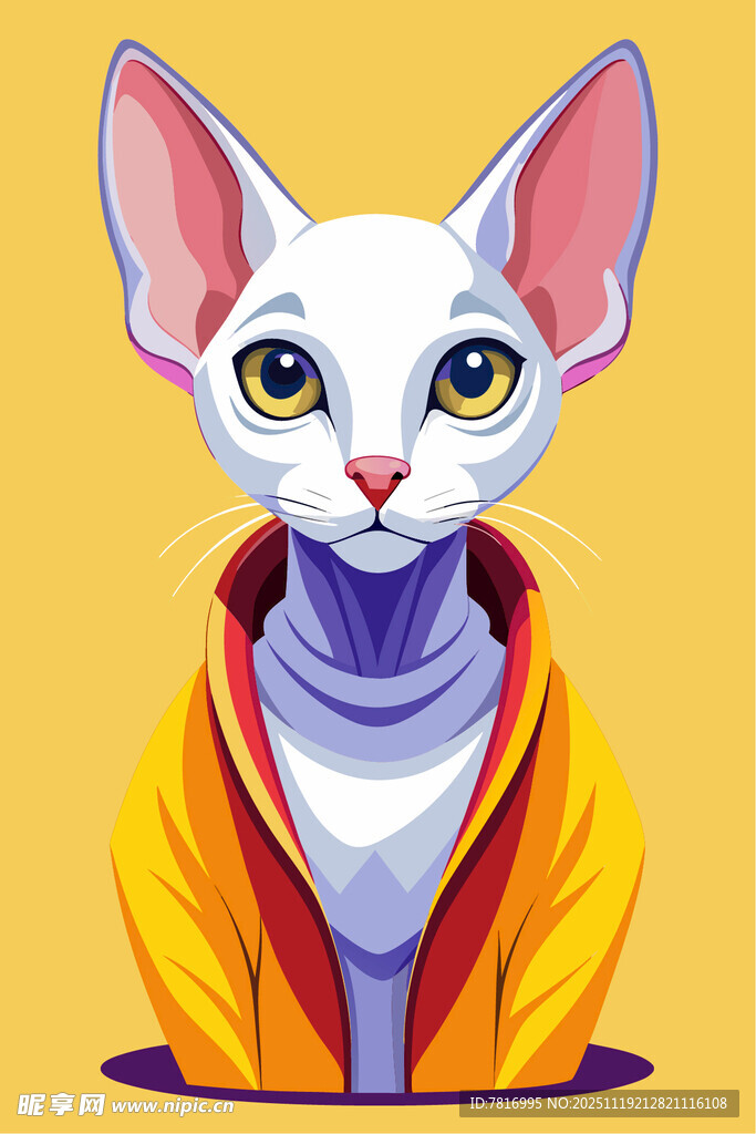 穿着外套的可爱猫咪