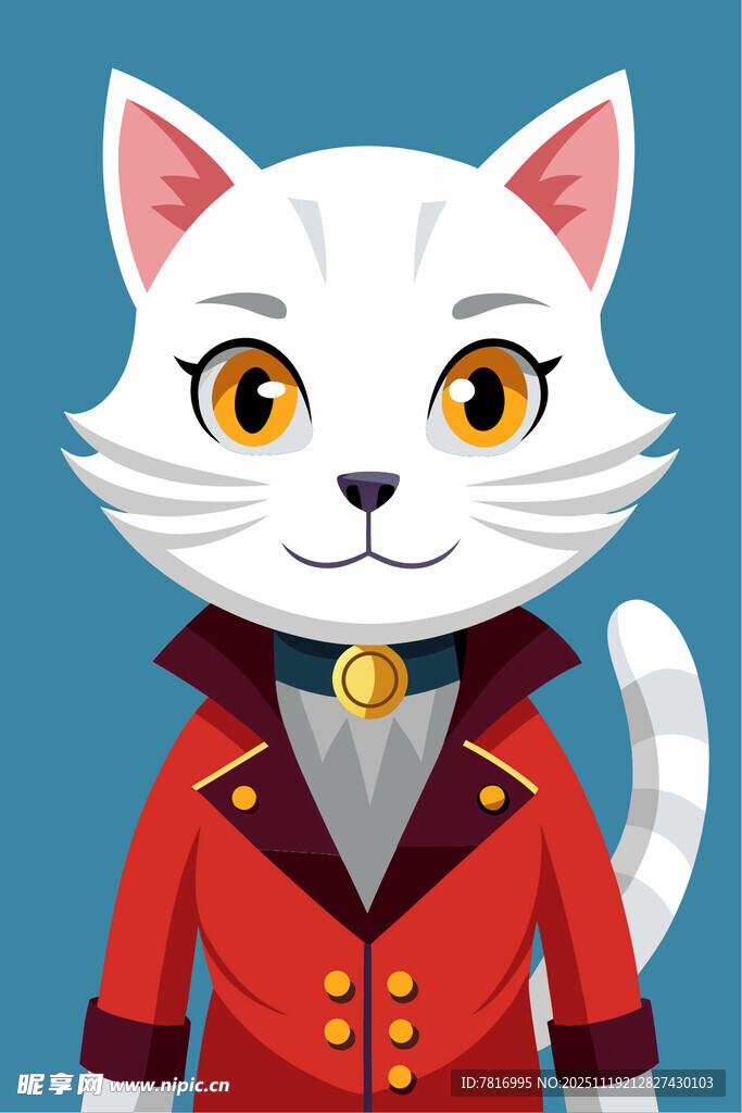 穿红衣的帅气猫咪