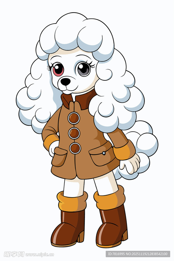 时尚卷毛小狗造型