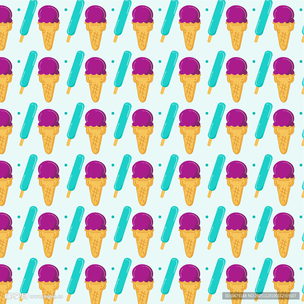 多彩冰淇淋图案背景