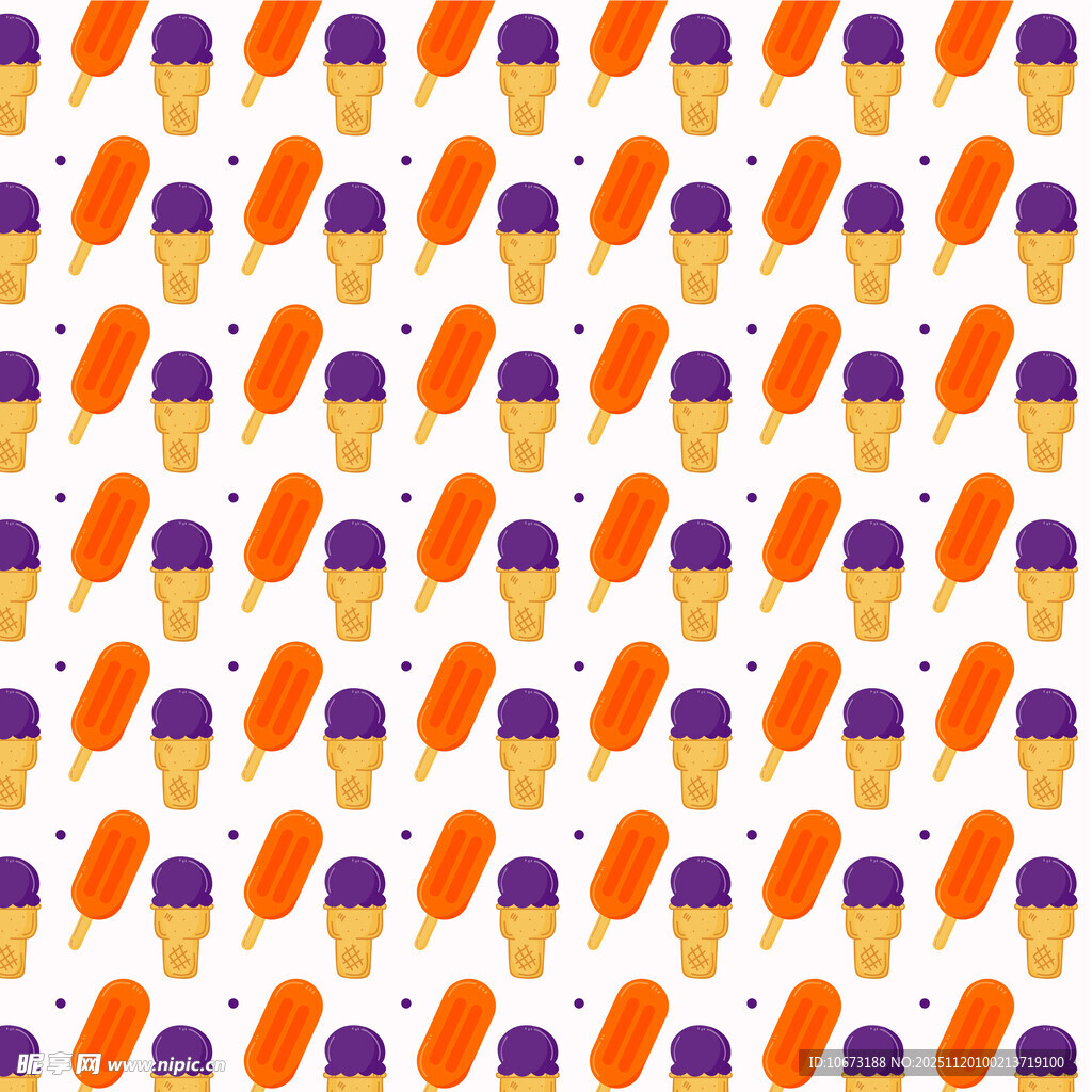 多彩冰淇淋图案背景