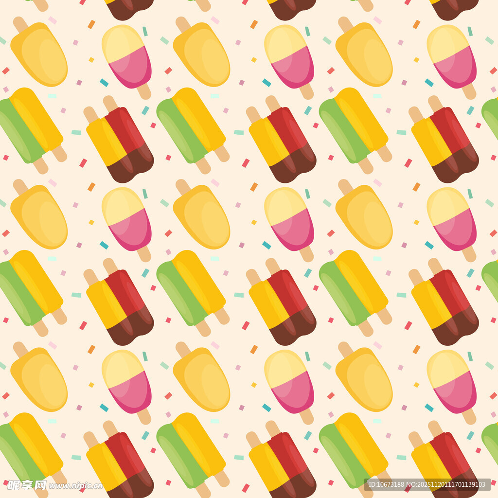 多彩冰淇淋图案背景