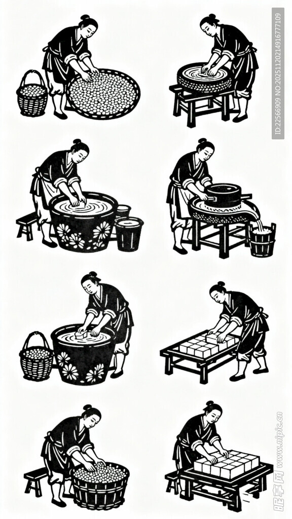 传统豆腐操作步骤图示