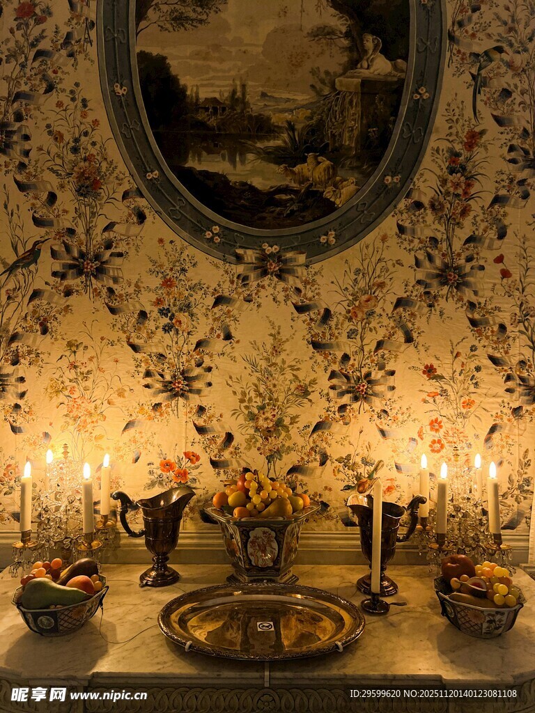 复古烛光装饰场景