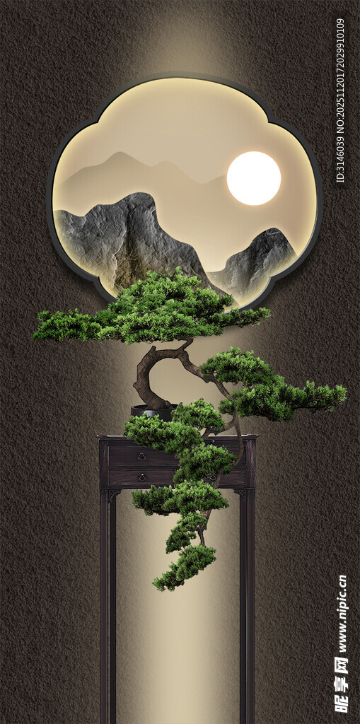 中式禅意盆景艺术摆件