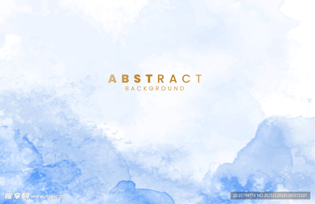 蓝色抽象水彩背景