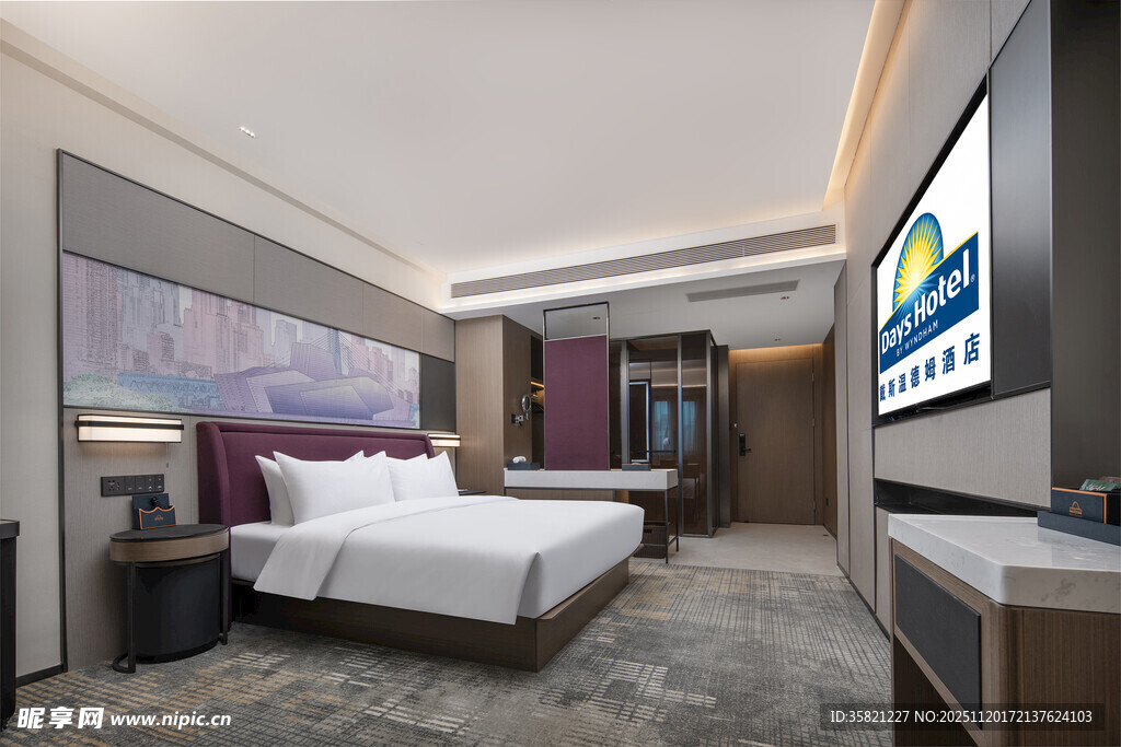 现代豪华酒店客房展示