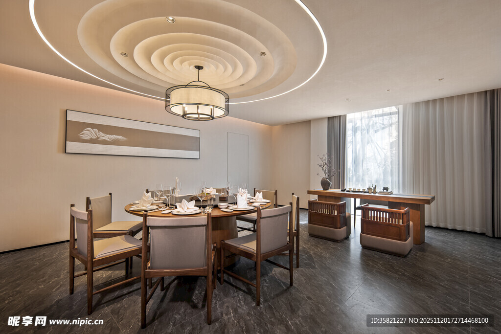 现代简约风格餐厅室内场景