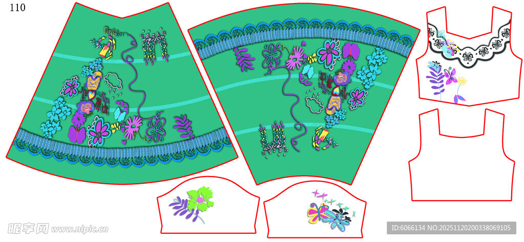 卡通图案服装印花设计稿